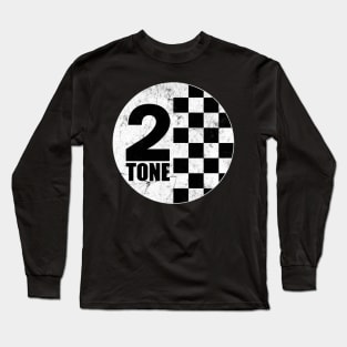 2-Tone \\ Faded Vintage Style Design Long Sleeve T-Shirt